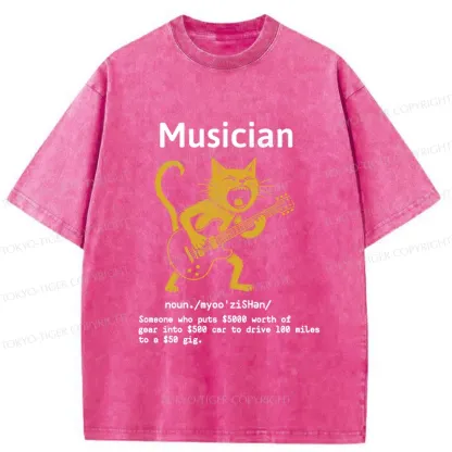 Tokyo-Tiger Miserable Musician Washed T-Shirt