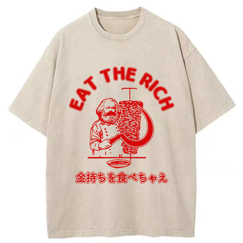 Tokyo-Tiger Eat The Rich Washed T-Shirt