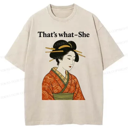 Tokyo-Tiger Geisha's Joke Washed T-Shirt