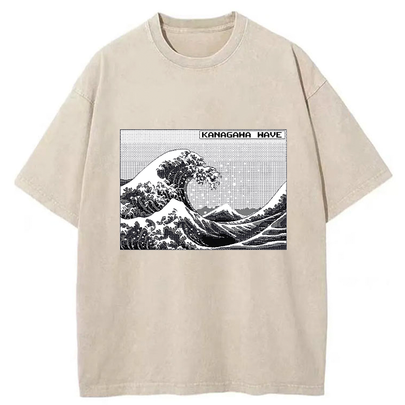 Tokyo-Tiger Kanagawa Wave Washed T-Shirt