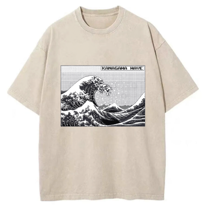 Tokyo-Tiger Kanagawa Wave Washed T-Shirt