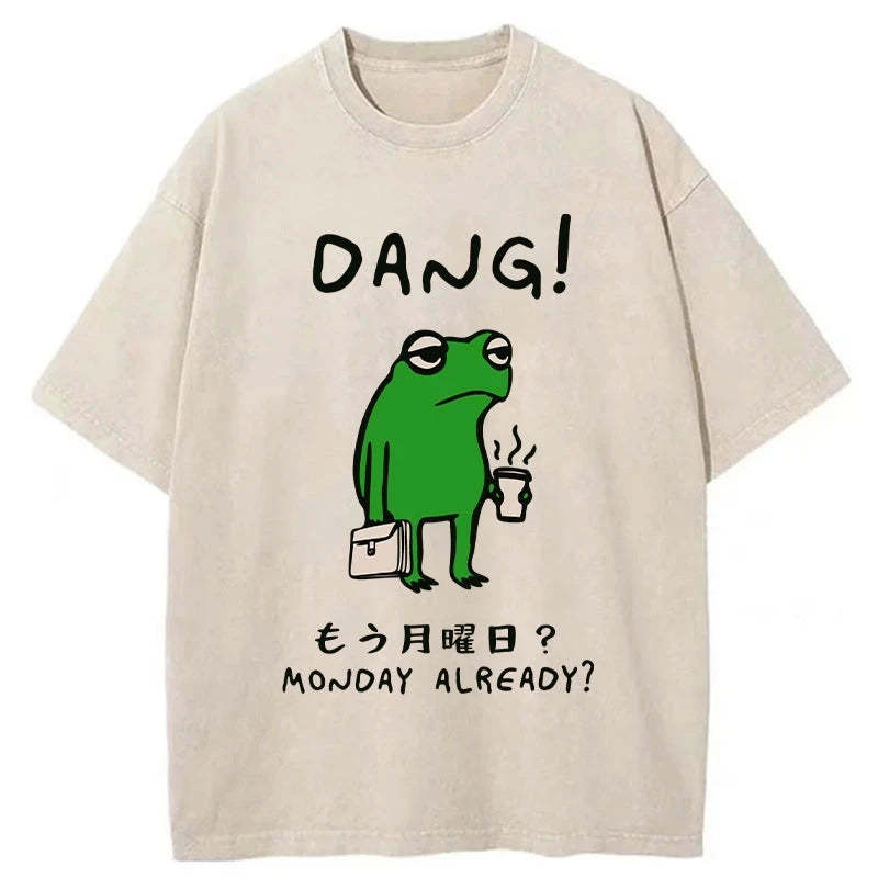 Tokyo-Tiger Is It Already Monday Washed T-Shirt