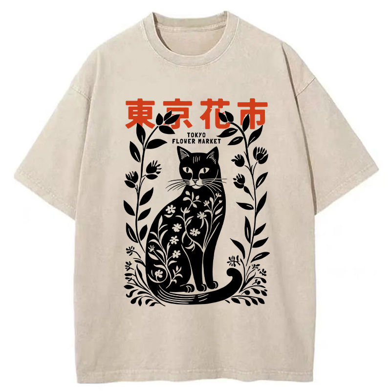 Tokyo-Tiger Tokyo Flower Market Washed T-Shirt