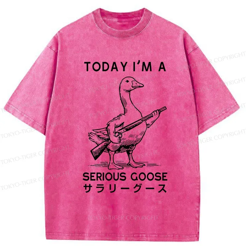 Tokyo-Tiger Serious Stupid Goose Washed T-Shirt