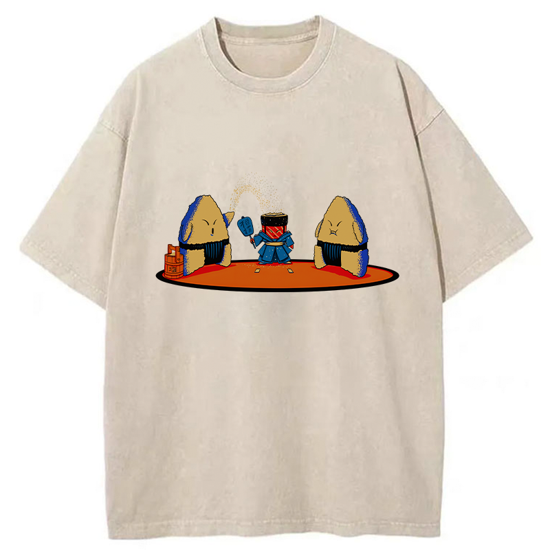 Tokyo-Tiger Japanese Sumo Sushi Washed T-Shirt