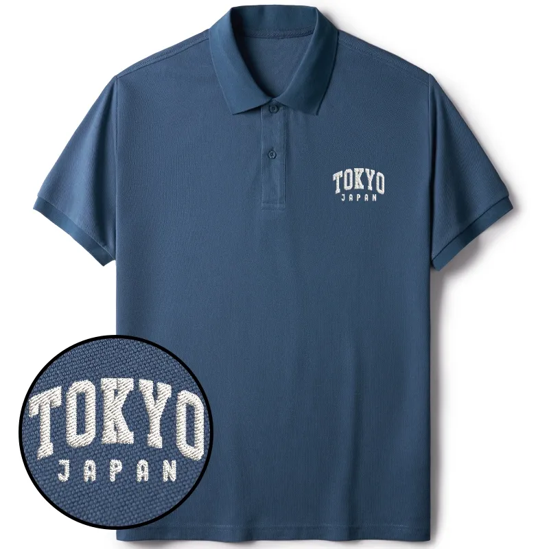 Tokyo-Tiger Japan Tokyo Embroidered Polo T-Shirt