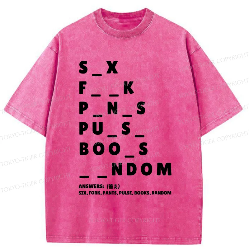 Tokyo-Tiger Fill In The Blanks Washed T-Shirt