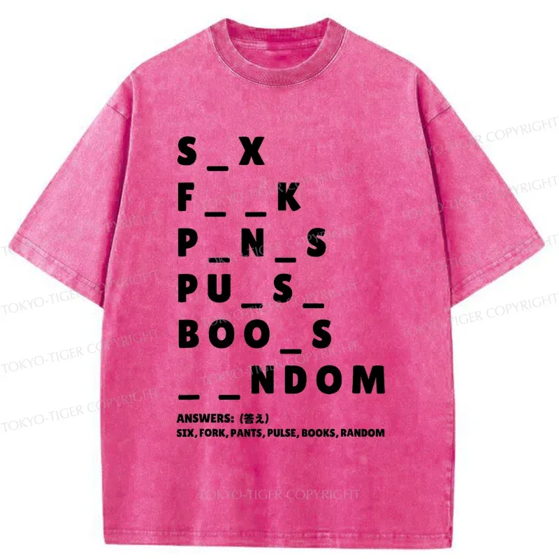 Tokyo-Tiger Fill In The Blanks Washed T-Shirt