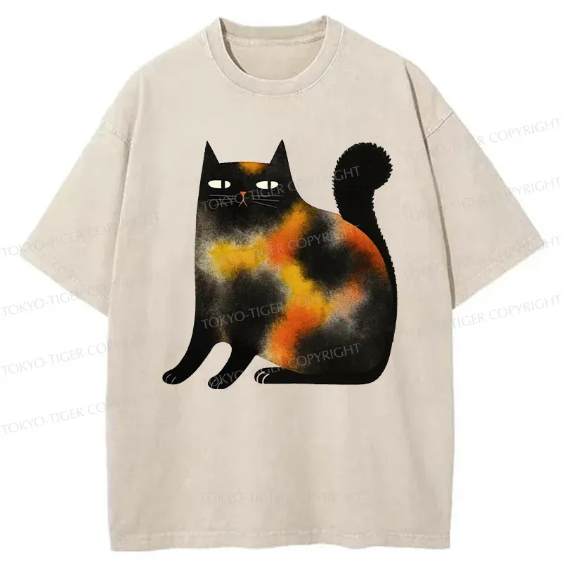 Tokyo-Tiger Tie-Dye Kitten Washed T-Shirt