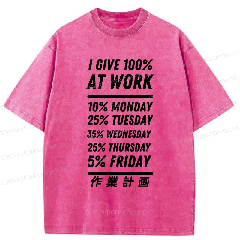 Tokyo-Tiger Work Plan Washed T-Shirt
