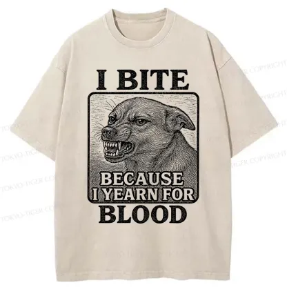 Tokyo-Tiger Angry Dog Washed T-Shirt
