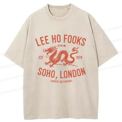 Tokyo-Tiger Delicious Chinese Restaurant Washed T-Shirt