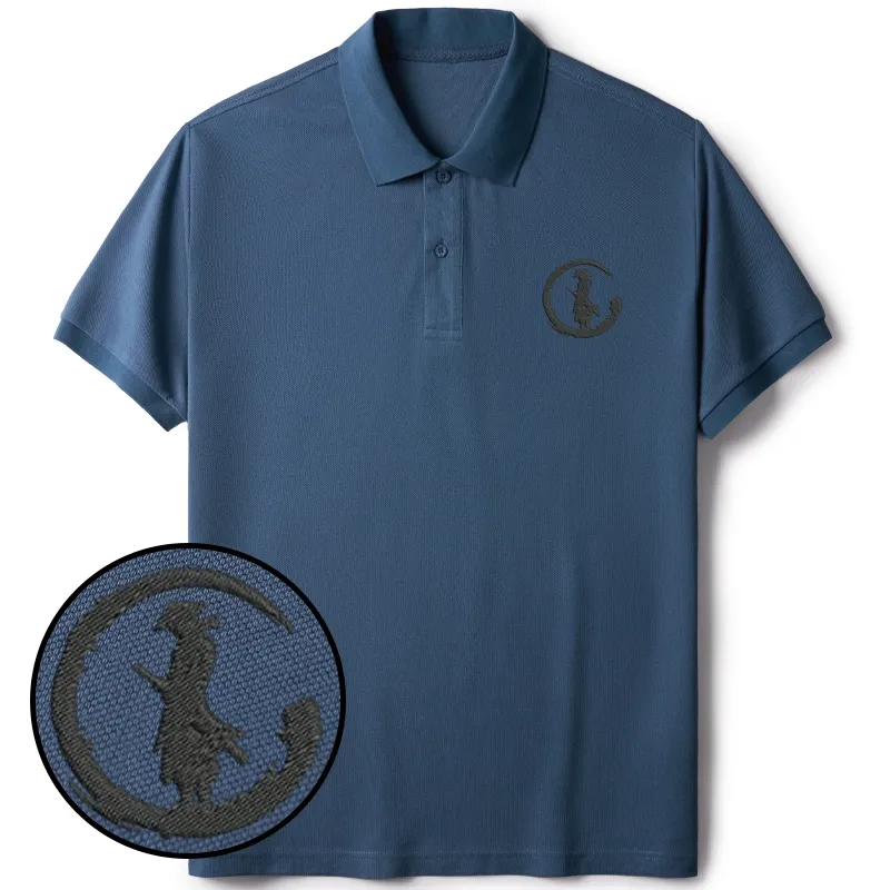 Tokyo-Tiger Japanese Samurai Embroidered Polo T-Shirt