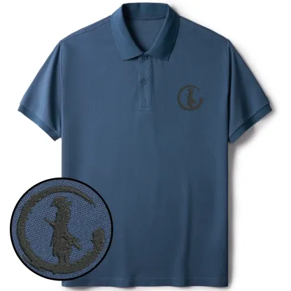 Tokyo-Tiger Japanese Samurai Embroidered Polo T-Shirt