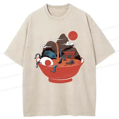 Tokyo-Tiger Retro Ramen Washed T-Shirt