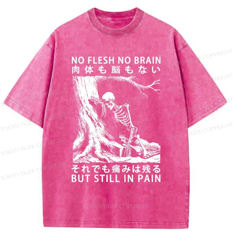 Tokyo-Tiger Painful Skeleton Washed T-Shirt