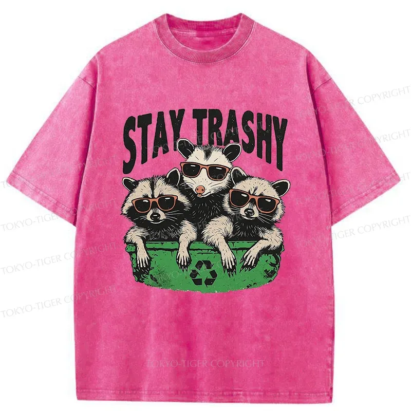 Tokyo-Tiger Stay Trashy Washed T-Shirt