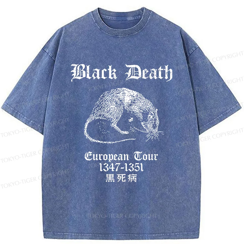 Tokyo-Tiger Black Death Tour Washed T-Shirt