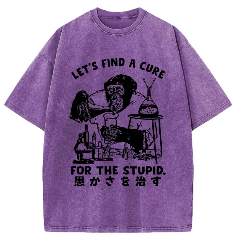 Tokyo-Tiger Medicine For Stupidity Washed T-Shirt