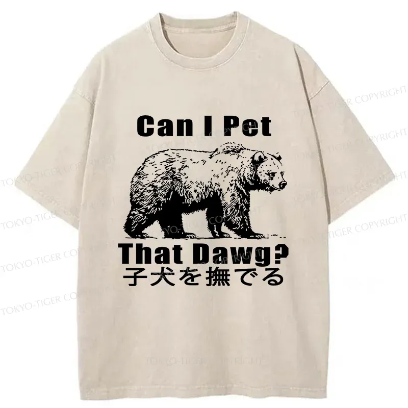 Tokyo-Tiger Pet The Bear Washed T-Shirt