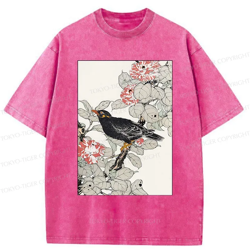 Tokyo-Tiger Retro Bird Washed T-Shirt