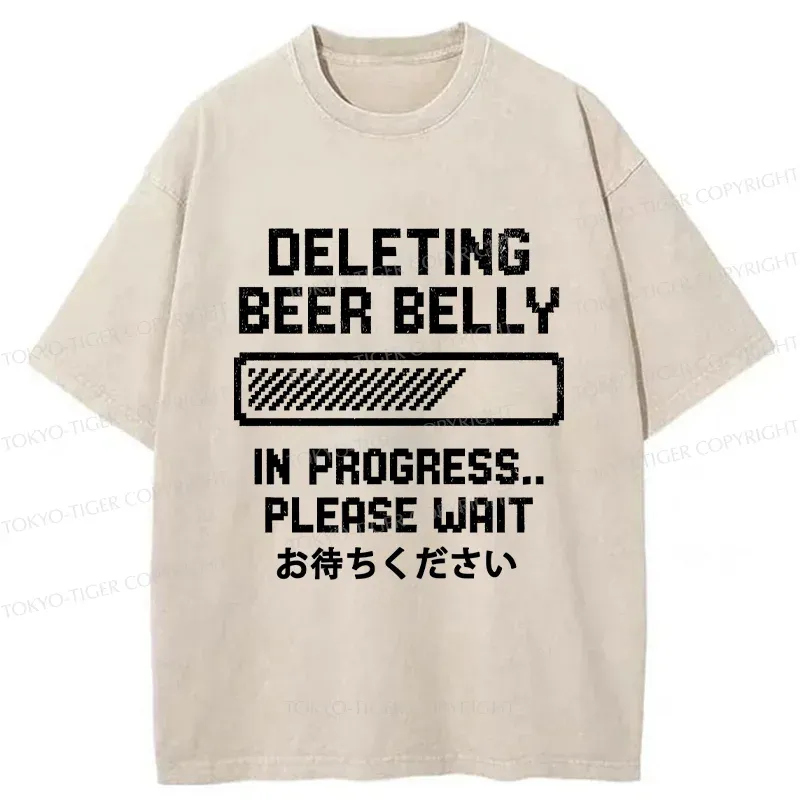 Tokyo-Tiger Removing Beer Delly Washed T-Shirt