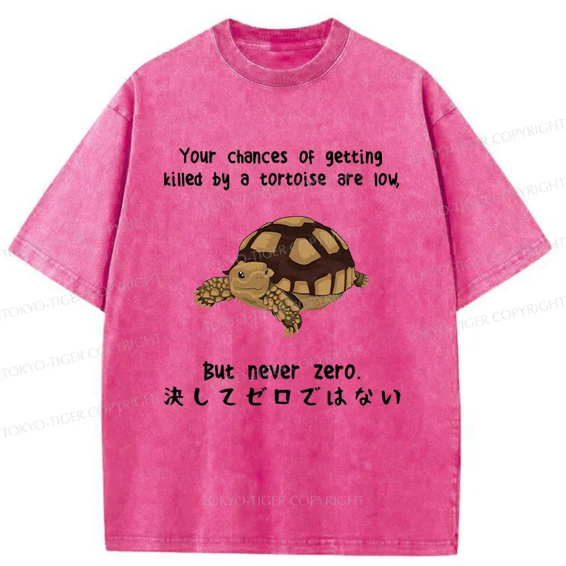 Tokyo-Tiger Funny Turtle Jokes Washed T-Shirt