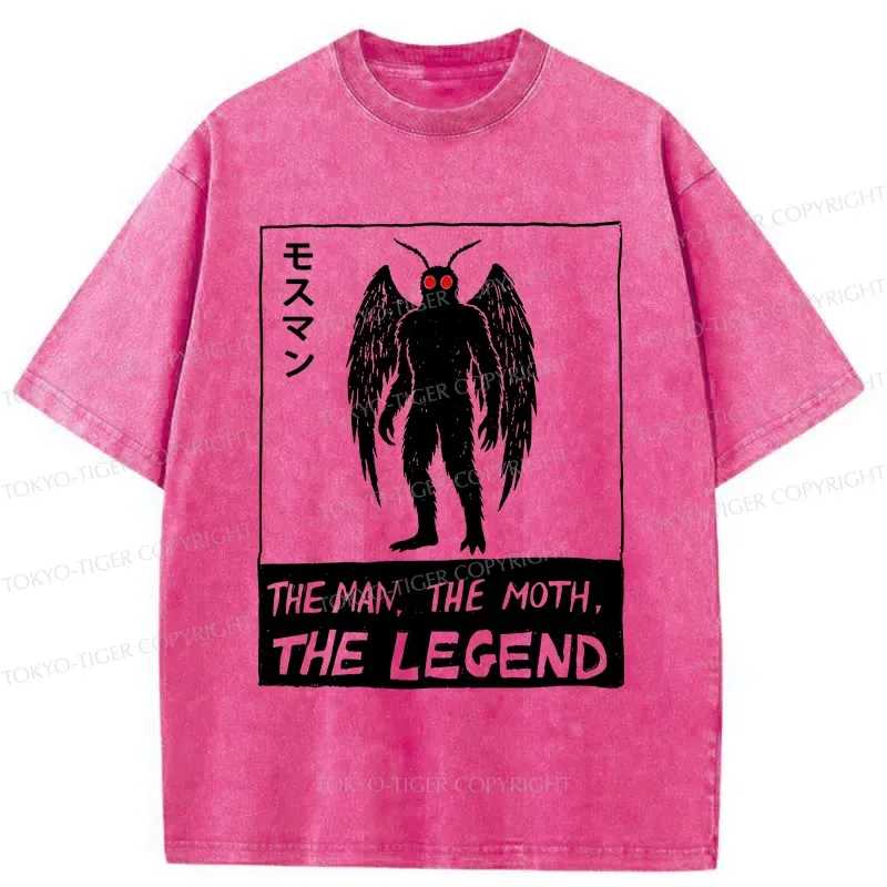 Tokyo-Tiger Funny Mothman Washed T-Shirt