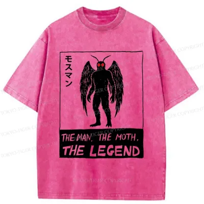 Tokyo-Tiger Funny Mothman Washed T-Shirt