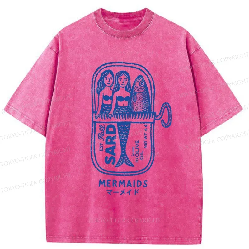 Tokyo-Tiger Mermaid Can Washed T-Shirt