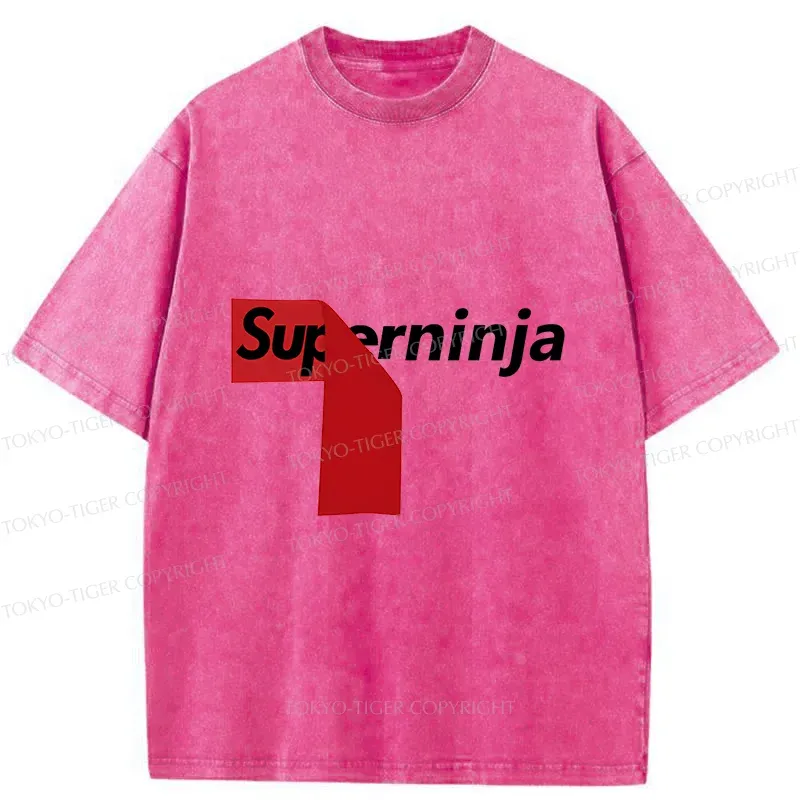 Tokyo-Tiger Funny Ninja Joke Washed T-Shirt