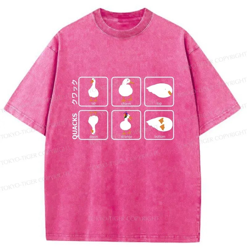 Tokyo-Tiger 3D Illustration Of A Duck Washed T-Shirt