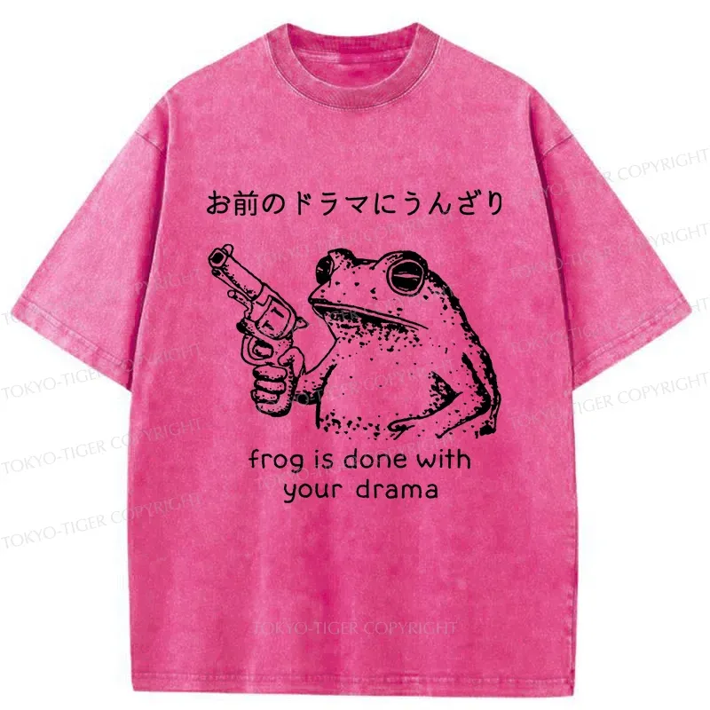Tokyo-Tiger Frog That Is Tired Of Others Washed T-Shirt