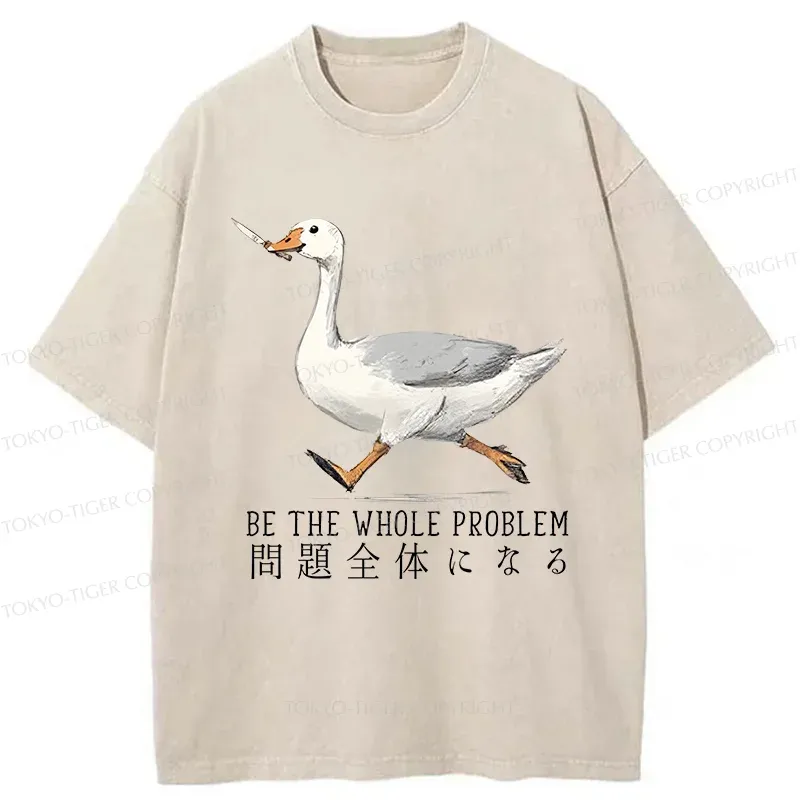 Tokyo-Tiger Running Stupid Goose Washed T-Shirt