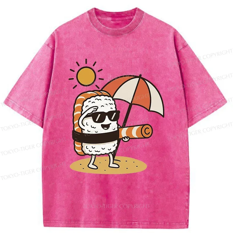 Tokyo-Tiger Summer Sushi Washed T-Shirt