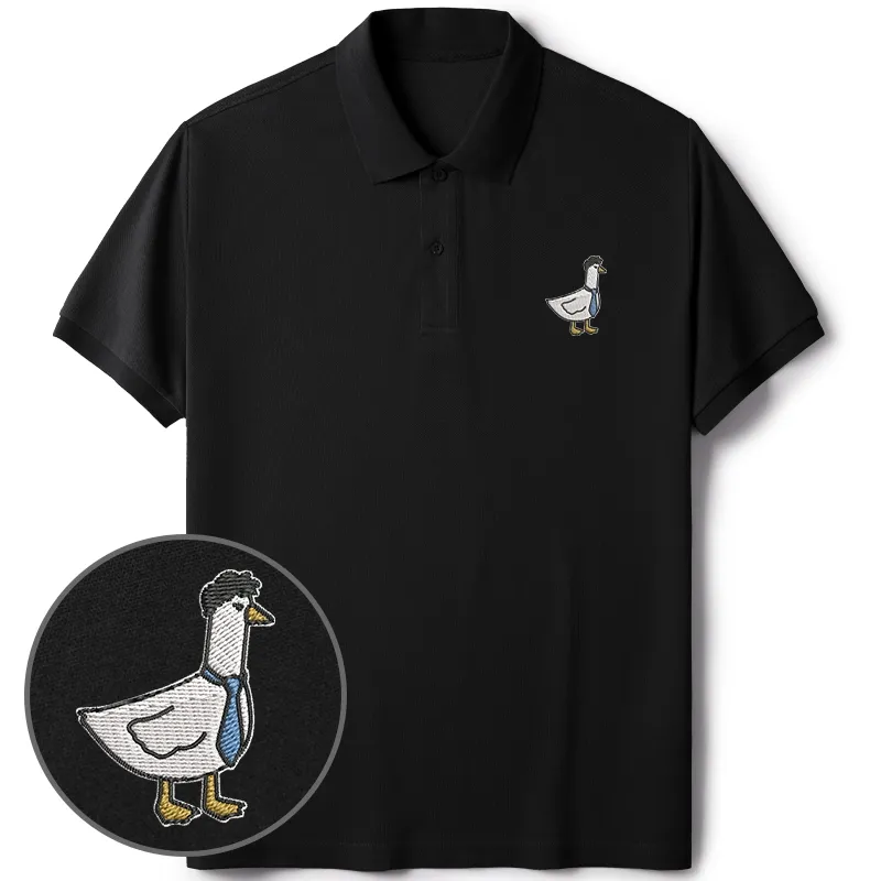 Tokyo-Tiger Goose With Tie Embroidered Polo T-Shirt