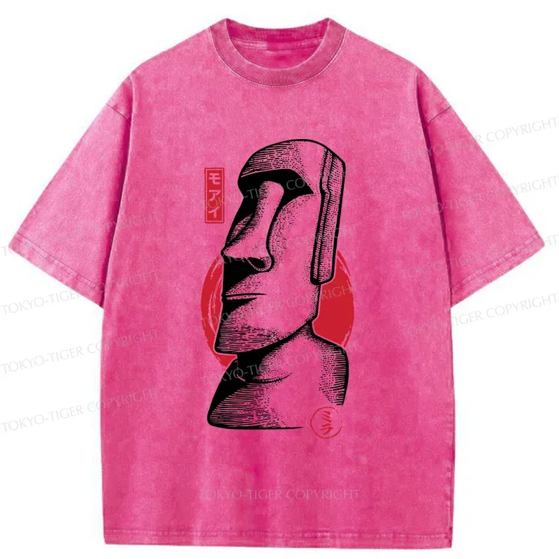 Tokyo-Tiger Moai Japan Washed T-Shirt