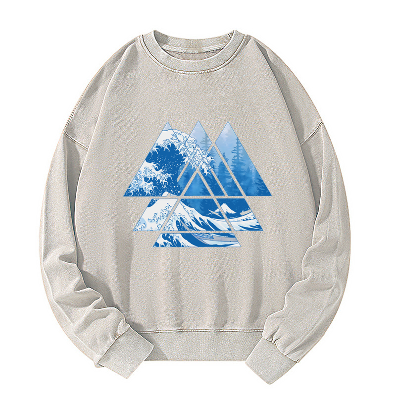 Tokyo-Tiger The Great Wave Washed Sweatshirt