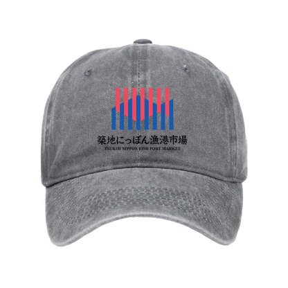 Tokyo-Tiger Tsukiji Nippon Fish Port Market Washed Cap