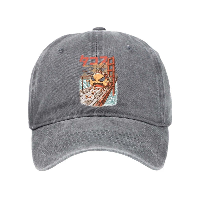 Tokyo-Tiger The Great Taco Kaiju Japanese Washed Cap