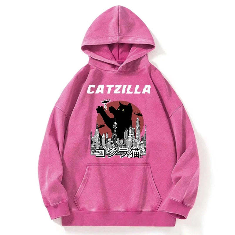 Tokyo-Tiger Catzilla Vintage Washed Hoodie