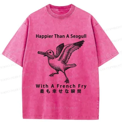 Tokyo-Tiger Happy Seagull Washed T-Shirt