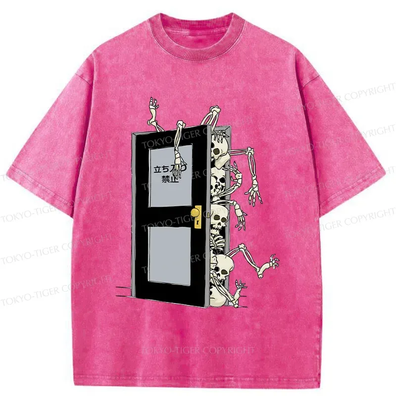 Tokyo-Tiger Ghost Coming In Washed T-Shirt