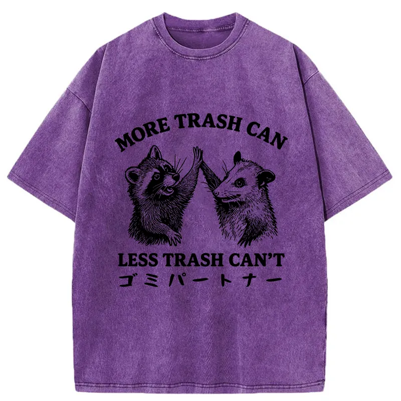 Tokyo-Tiger Trash Friends Funny Washed T-Shirt
