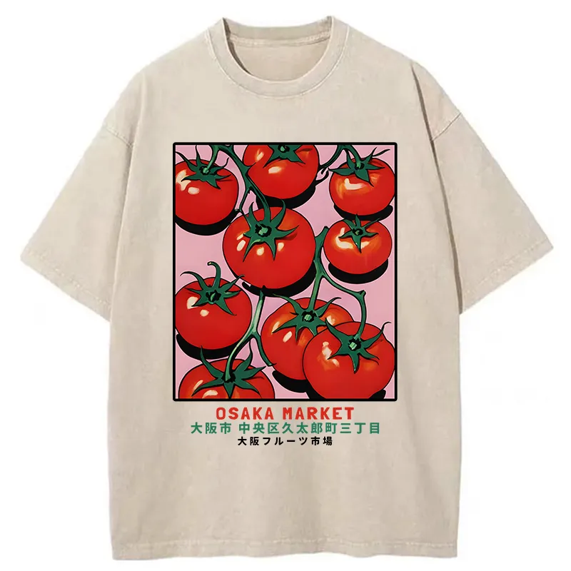 Tokyo-Tiger Osaka Market Tomato Washed T-Shirt