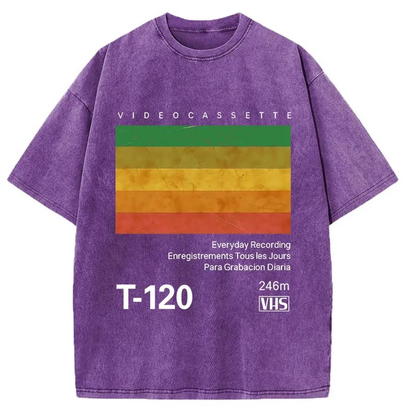 Tokyo-Tiger Retro Videocassette VHS Washed T-Shirt