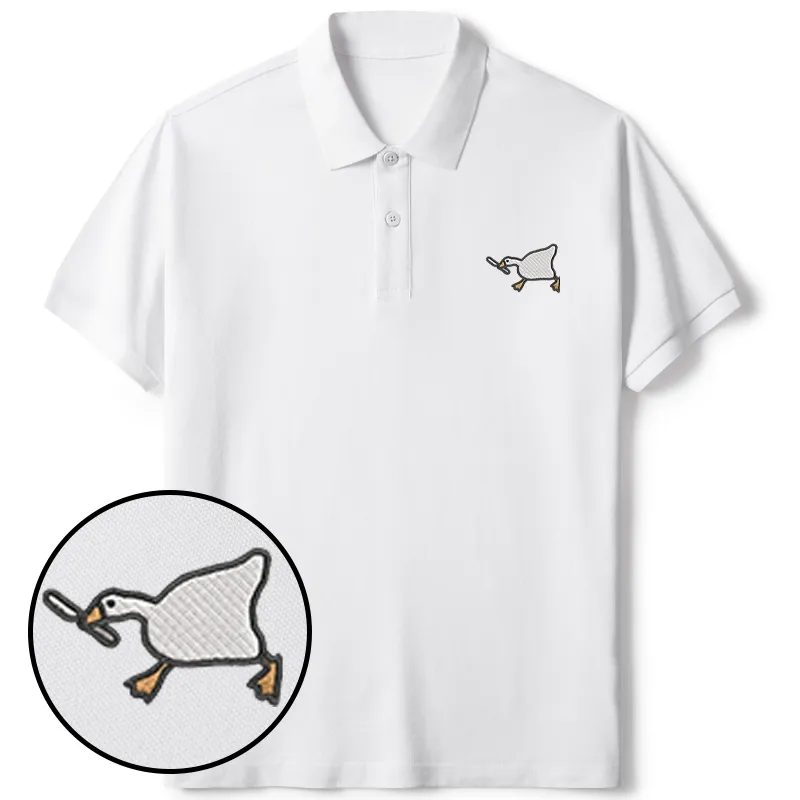 Tokyo-Tiger Naughty Goose Embroidered Polo T-Shirt