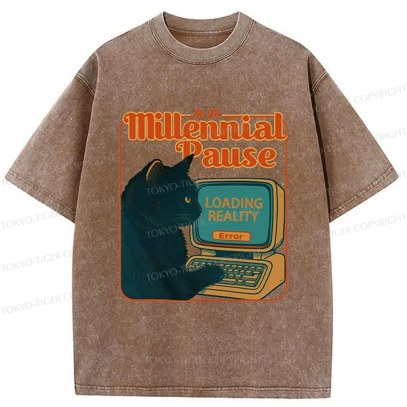 Tokyo-Tiger Millennial Pause Washed T-Shirt