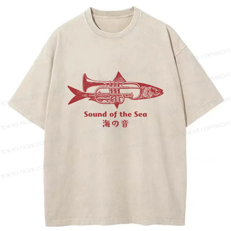 Tokyo-Tiger Sound Of The Sea Washed T-Shirt
