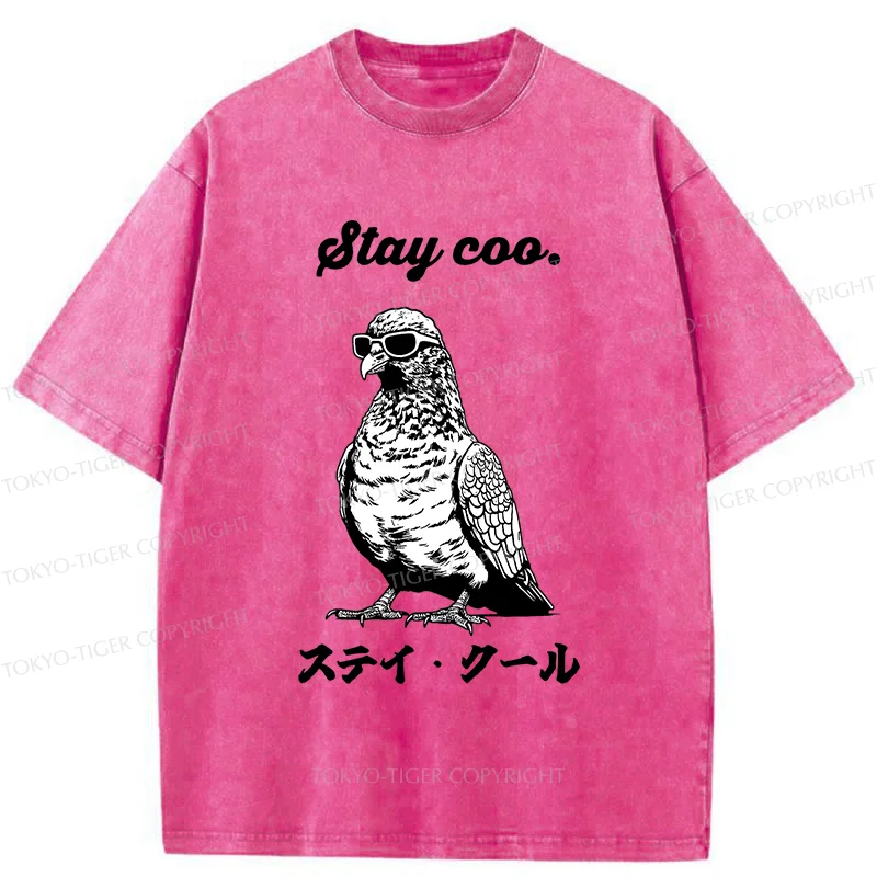 Tokyo-Tiger Keep Cool Pigeon Washed T-Shirt